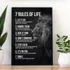 1pc Canvas Poster, Vintage Art, Inspirational Quotes Poster, 7 Rules Of Life, Ideal Gift For Bedroom, Decor Wall Art, Wall Decor