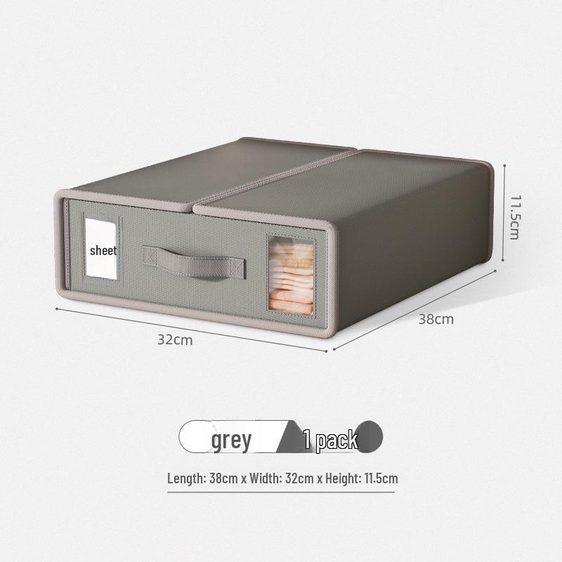 Oxford Cloth Quilt and Blanket Storage Box - New Four-Piece Wardrobe Organizer