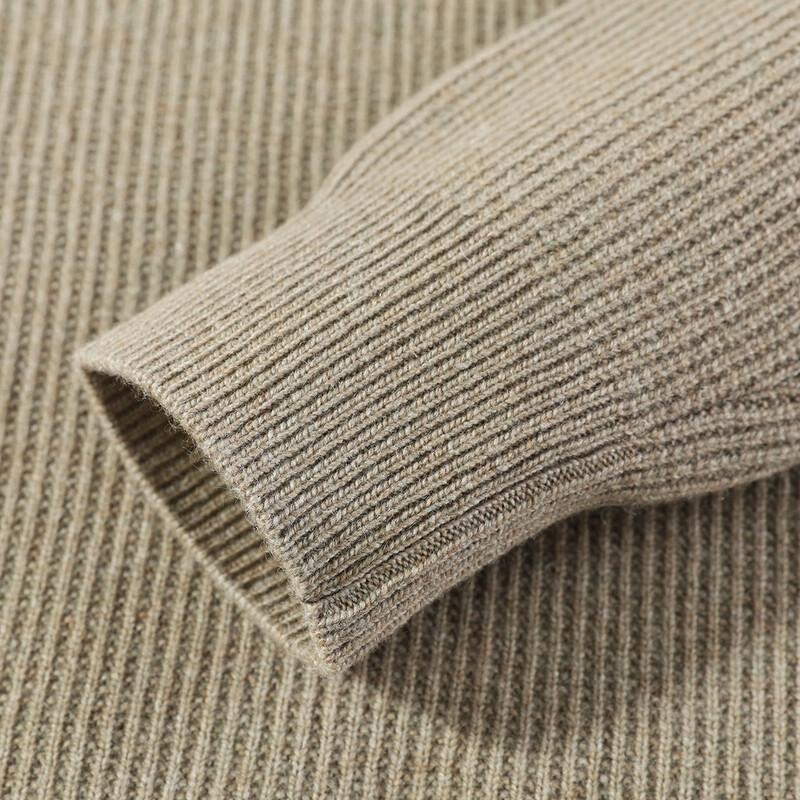 Antonio Men's 100% Merino Wool Thickened Stand-Collar Sweater