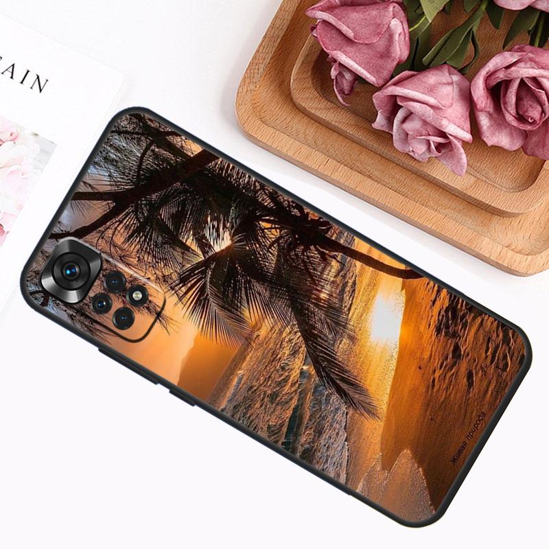 Summer Beach Sunset On Sea Case For Xiaomi Redmi 12C 10C 9A 9C 9T Redmi Note 12 Pro 8 9 10 11 Pro 11S 10S 12S Cover