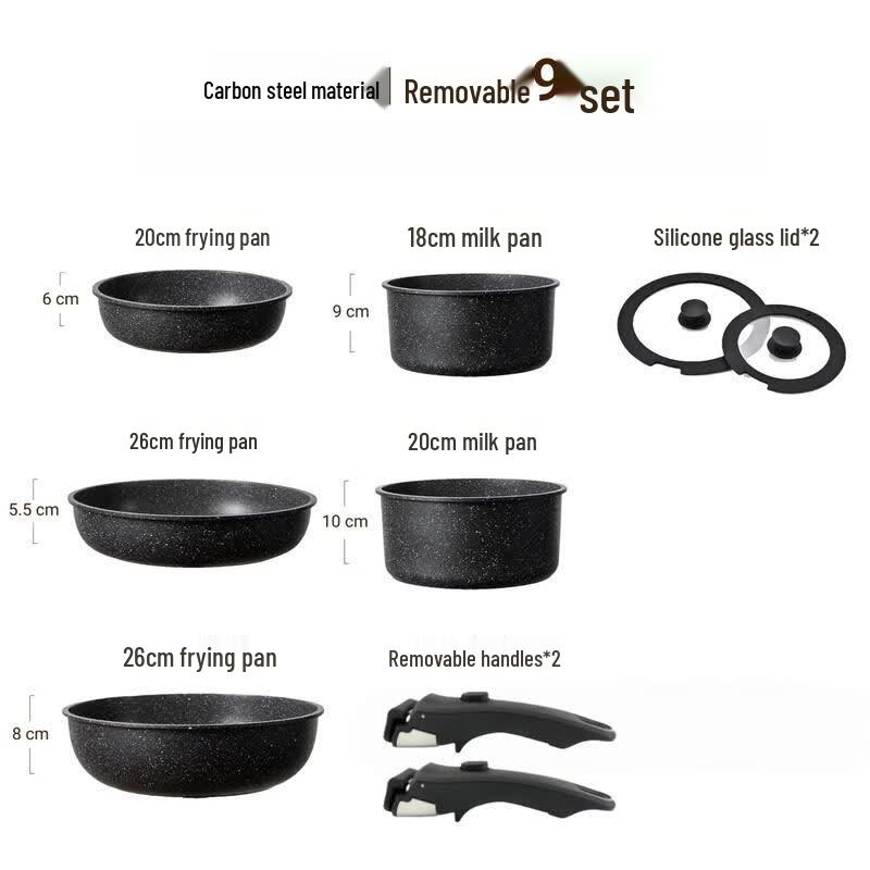 

Chefeasy Removable Handle Non-stick Cookware Set