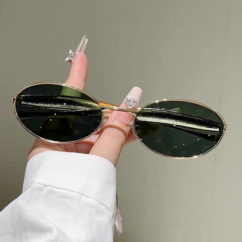 Vintage Oval Eyeglasses Women Fashion Retro Outdoor Casual Shades Men New In Trendy Brand Design Sunglasses UV400 Eyewear