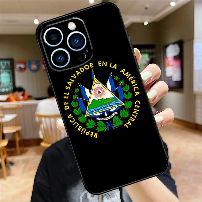 

El Salvador Flag Case For iPhone 17 16 14 13 12 11 15 Pro Max Mini Plus 16e 17 Air Bumper Cover Accessories iPhone 14 Plus