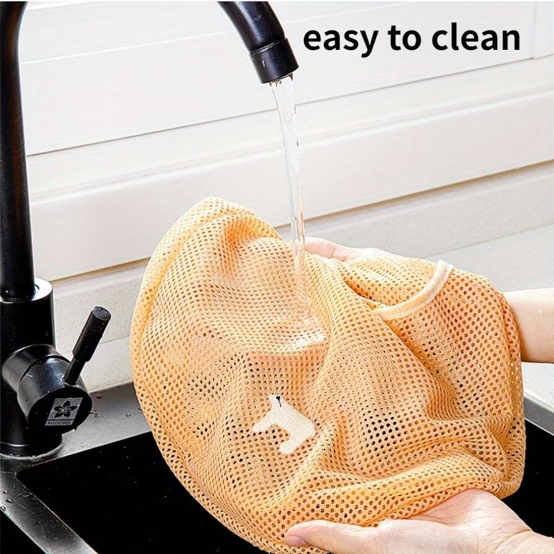 Kitchen Vegetable Storage Mesh Bag Reusable Fruit Grocery Wall Hanging Shopping Shoulder Bag