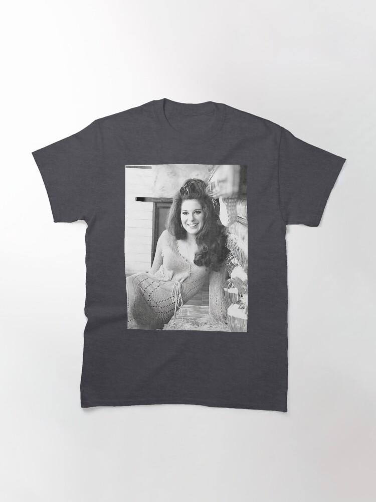 June Carter Cash Bobbie Gentry Černobílé Klasické Tričko