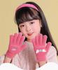 VIISEN Popular Design for Girls Ages Cute and Perfect for Winter and Cycling Ages Kids' Gloves, Five-Finger 2-6, Warm, Outings, School, (Pink, 3-6)