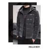 2025 New Men's Hooded Down Jacket Fashionable Korean Winter Cold Protection and Warm Plus Size Jacket Men's Cotton Jacket