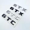 FD06-3D Flat Letters ABS Emblem GTX GTC ID4 ID6 for Car Tailgate Trunk Lid Nameplate Badge Logo Sticker Chrome Black