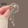 Brooch Pin Chinese-Style Salix Leaf Round Fan Lapel Sweaters Collars
