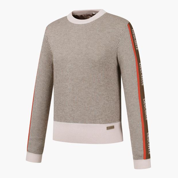 DESCENTE GOLF Women'S Two-Tone Ribbed Windproof Knit