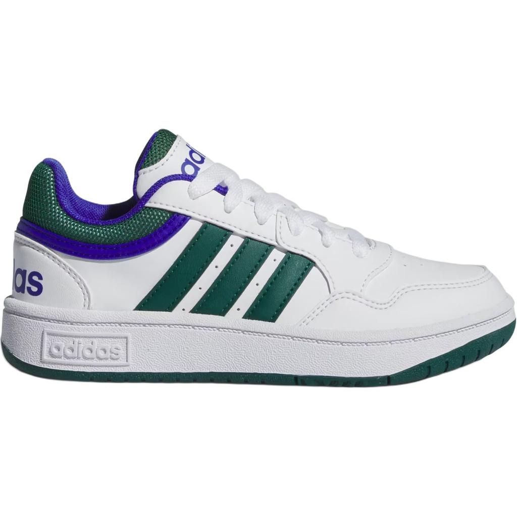 New Adidas HOOPS Anti Slip Wear Resistant Low Top Children's Basketball Shoes White Kids' IH8012