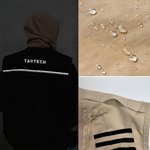 [TaoTech] Multi-functional Vest, Fishing Vest, Multi-functional, Pockets, Chest Pocket, 100% Cotton, Workwear, Breathable, Quick-drying Jacket, Work C