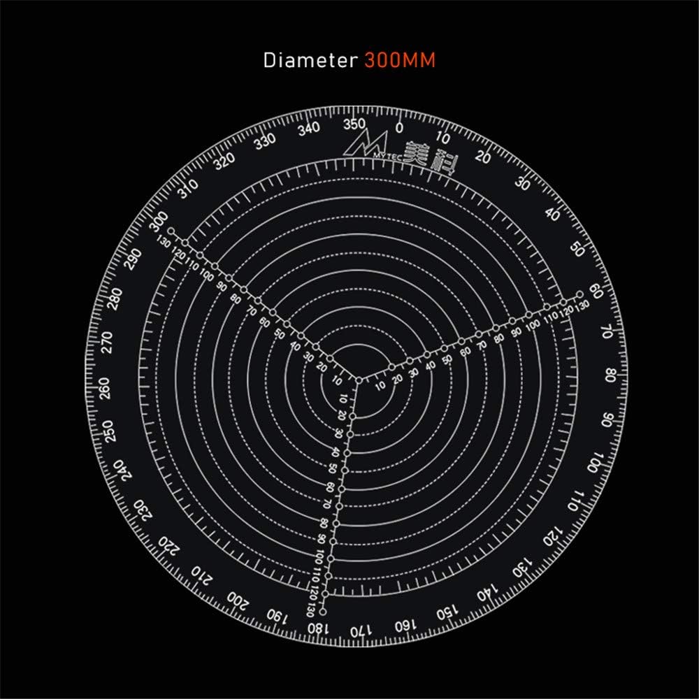 300mm /11.8inch Round Center Finder Compass for Wood Turners Lathe Work Clear Acrylic Drawing Circles Diameter