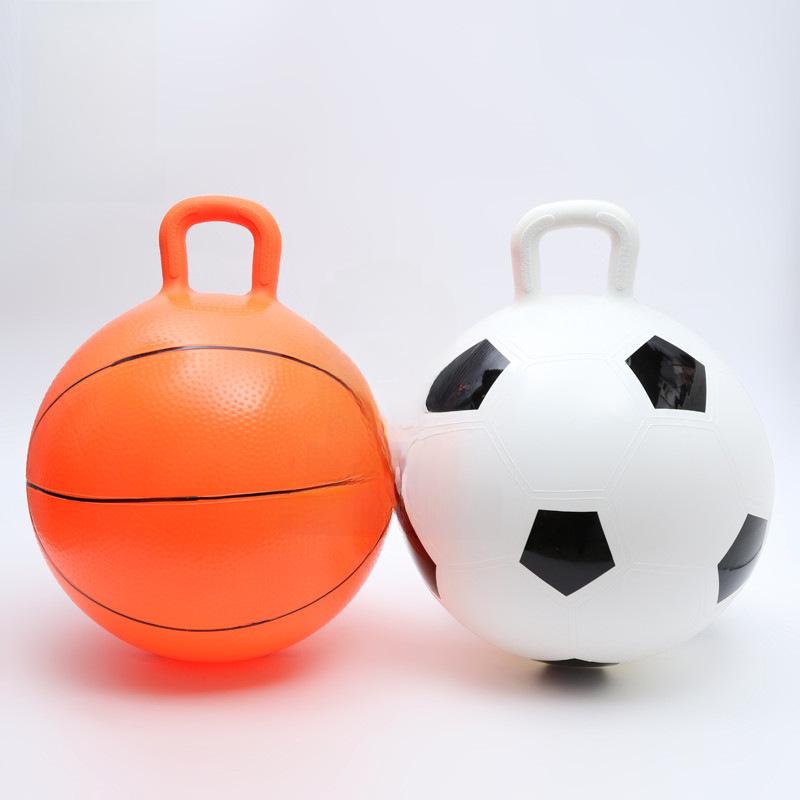 45cm Explosion-Proof Inflatable PVC Jumping Ball with Handle - Children's Toy for Kindergarten