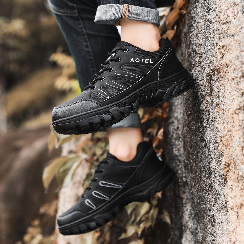 Hiking shoes men's four seasons work wear-resistant labor insurance shoes fashion casual shoes outdoor running sports shoes large size men's shoes