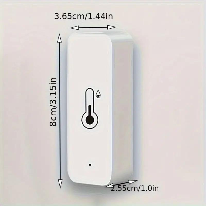 

1 умный датчик температуры и влажности, удаленный мониторинг, функция обмена, напоминание о низкой и высокой температуре, белый