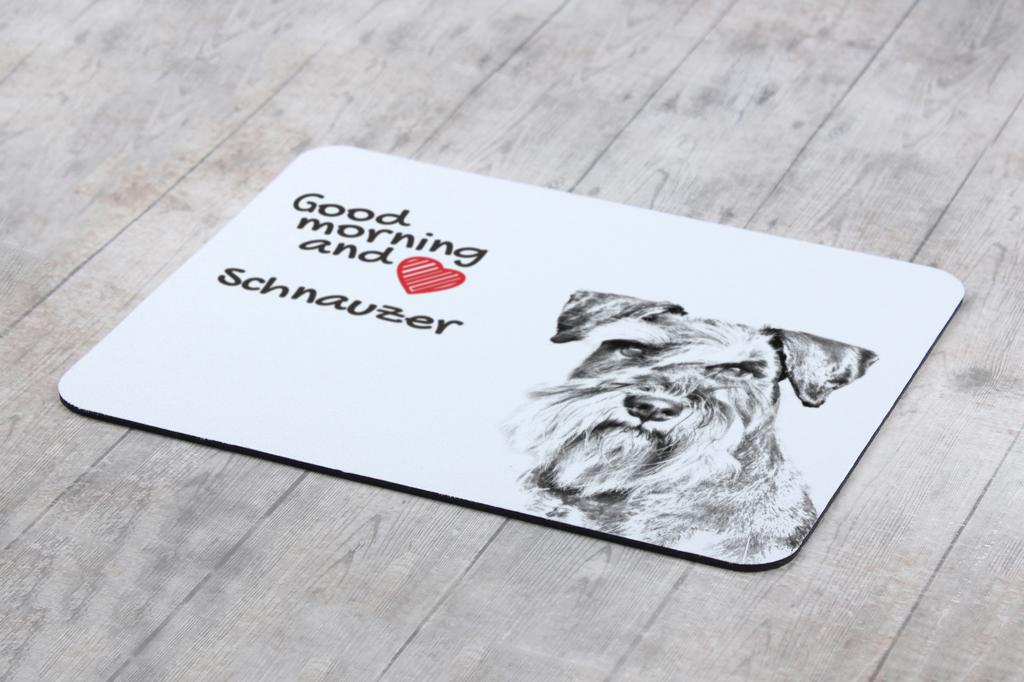 Schnauzer - mouse pad with print, personalized dog-themed mouse pad, unique gadget for an office worker by Art-Dog brand