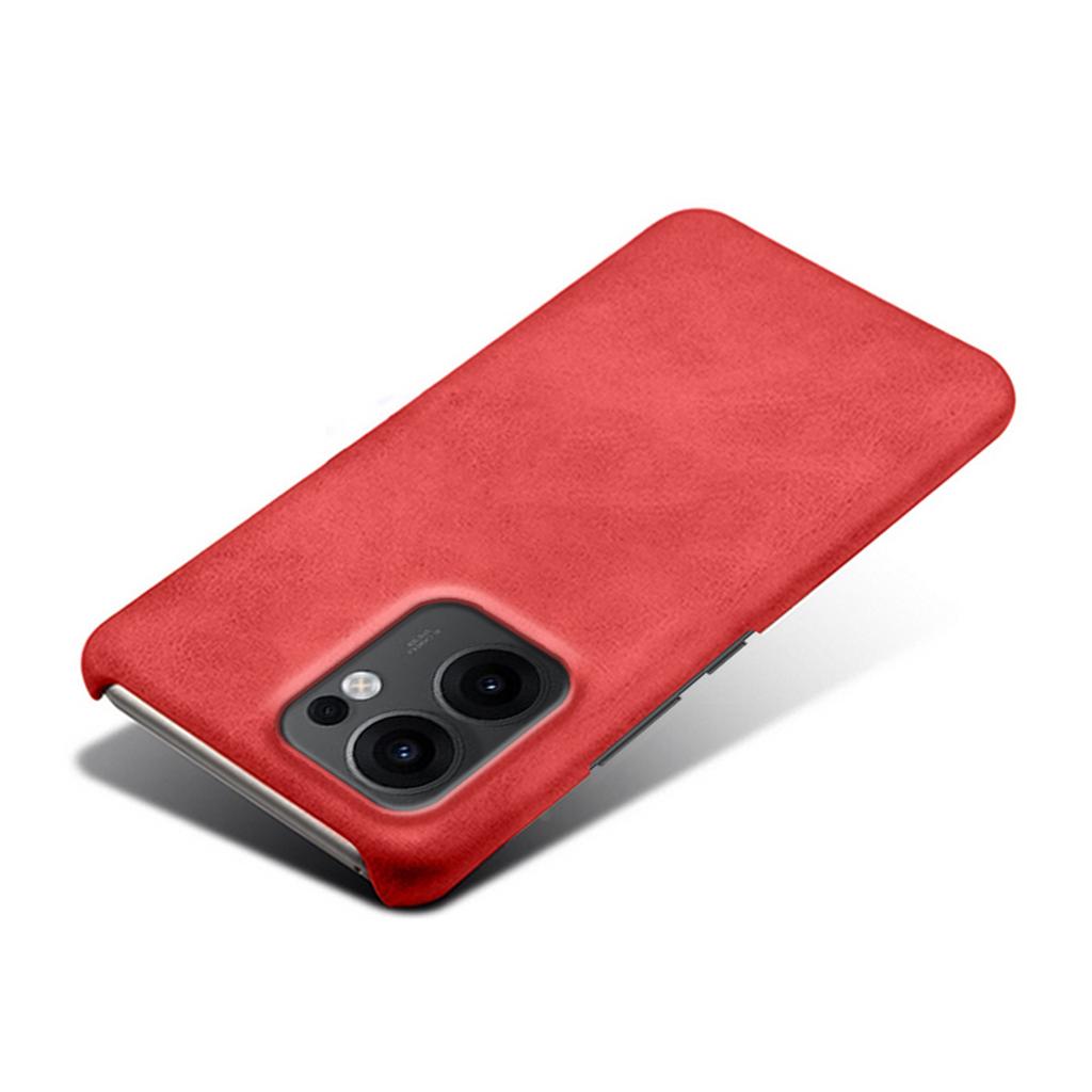 For Oppo Reno13 F 5G (Reno 13 FS 5G)/4G Case Calf Texture PU Leather Hard PC Protective Phone Cover