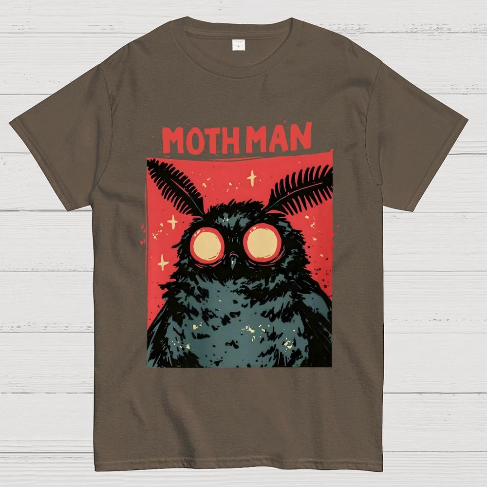 Cryptid Mothman Unisex 100% Cotton Summer Casual Cool Loose T-Shirt