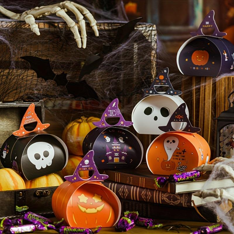 10 Stück Halloween Süßigkeitenboxen Kürbisform Trick or Treat Keksdose Partygeschenk Verpackungsmaterialien Schokoladenverpackung Geschenktüte