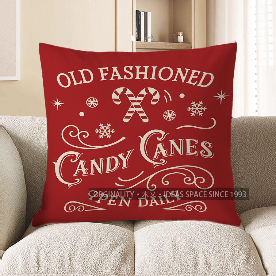Home Decor Baked Fresh Daily Gingerbread Bakery Cushion Pattern Cushion Cover Suitable For Sofa Bedroom Car Pillow Cover