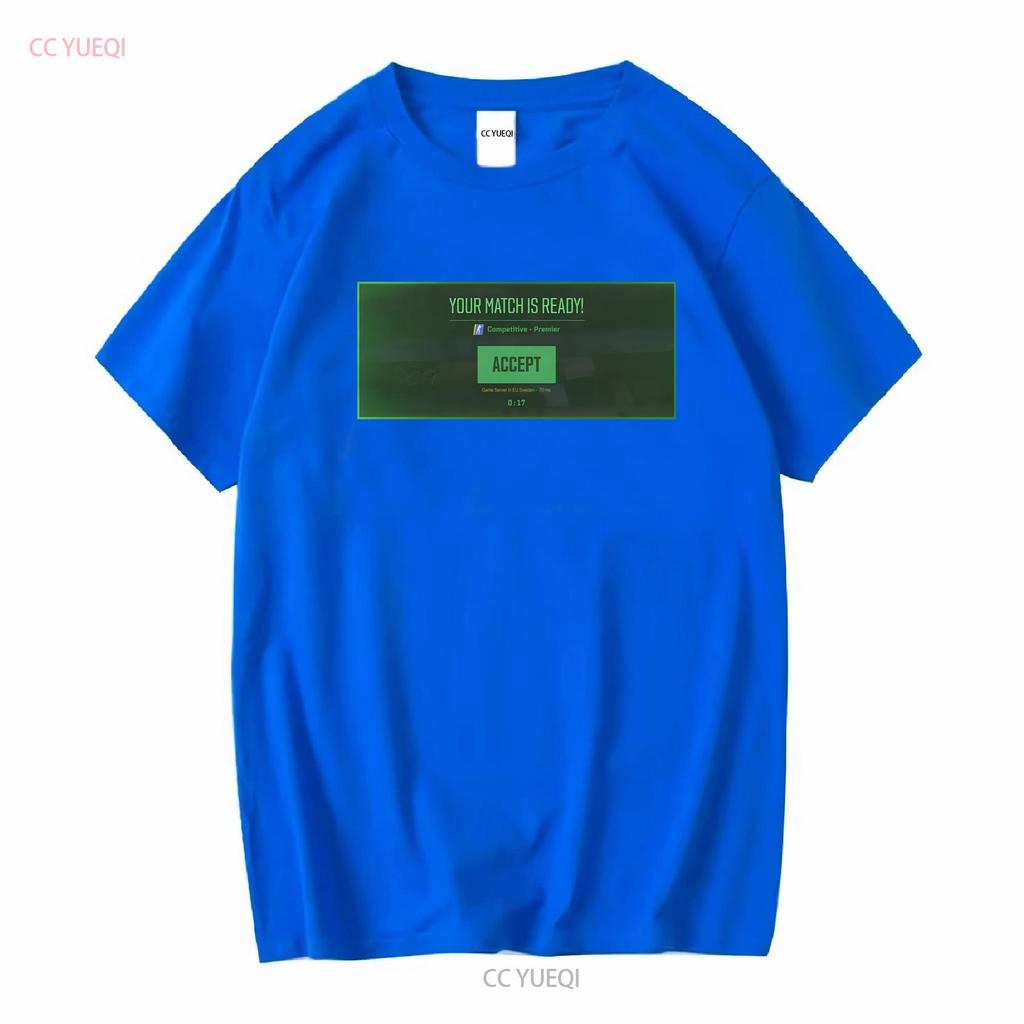 CS2 Gotowy na Mecz Koszulka S XXXL Różne Kolory Darmowa Wysyłka Długi lub Krótki Rękaw Vintage Wypłukany Streetwear Lekko Casualowy