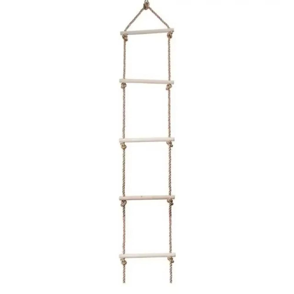 

Деревянная веревочная лестница для лазания с платформами Деревянная веревочная лестница Для сада 5 step