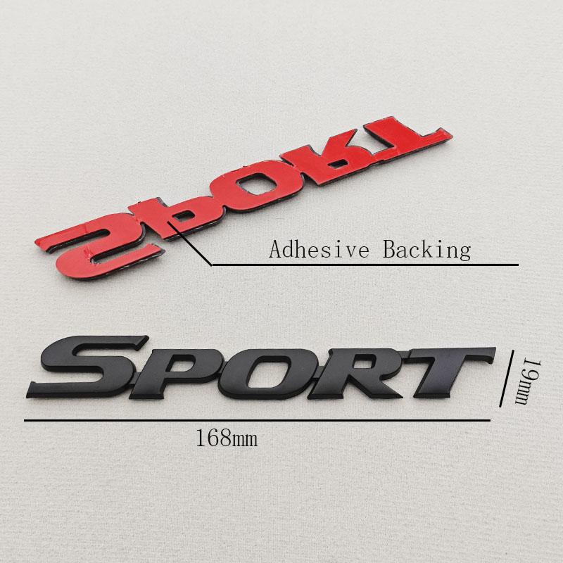 3D ABS Chrome Car Letters Logo SPORT Badge Sport Stickers Car Rear Trunk Emblem For Toyota Camry RAV4 Corolla Yaris Accessories