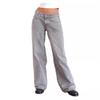 Women's Retro Low Waist Washed Straight Leg Jeans - Wide Leg Autumn Denim Pants