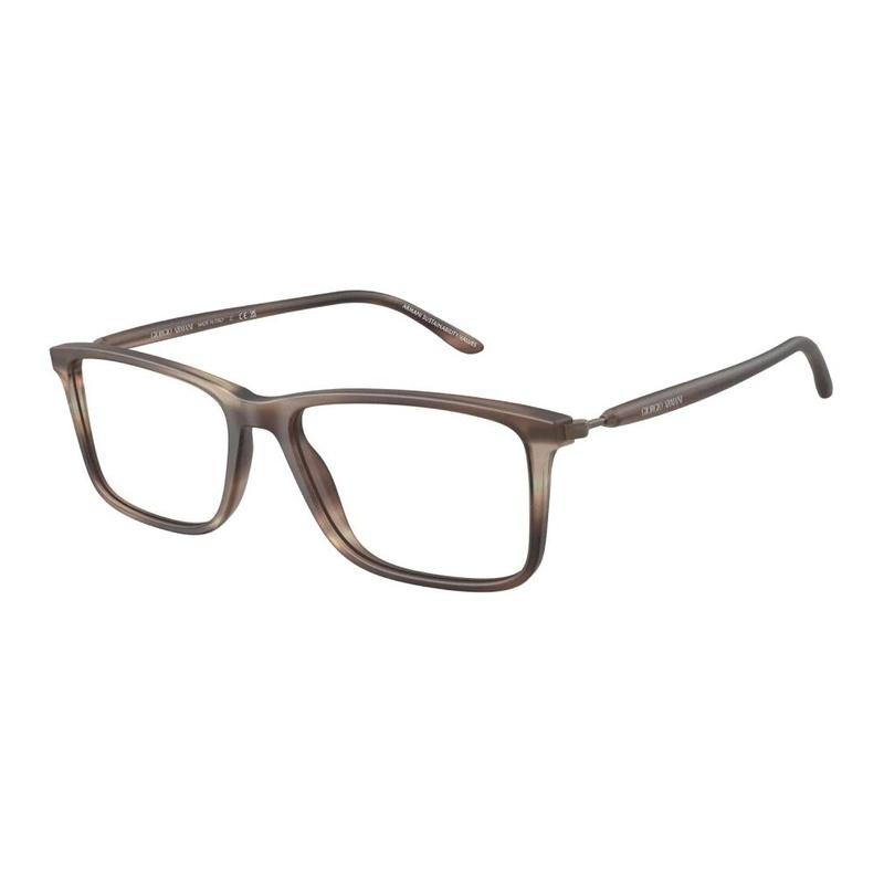 Armani Temple brand logo acetate rectangular optical glasses unisex couple model brown