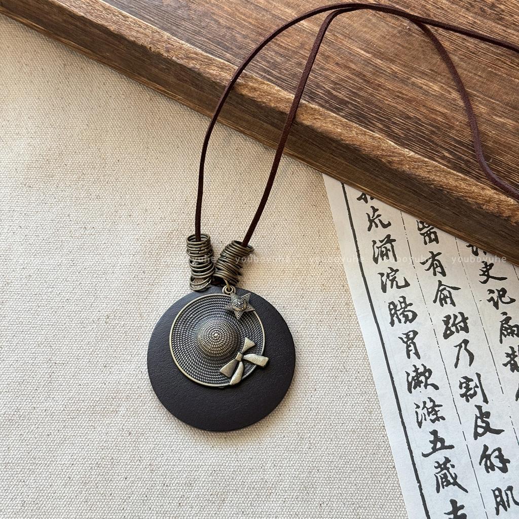 Zen pendant sweater chain women's retro ethnic style personalized lanyard necklace niche design item jewelry