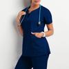 Nurse Women Casual Short Sleeved Apparel Top Pharmacy Working Medical Hospital Doctor Nursing Uniform V-neck Jogger