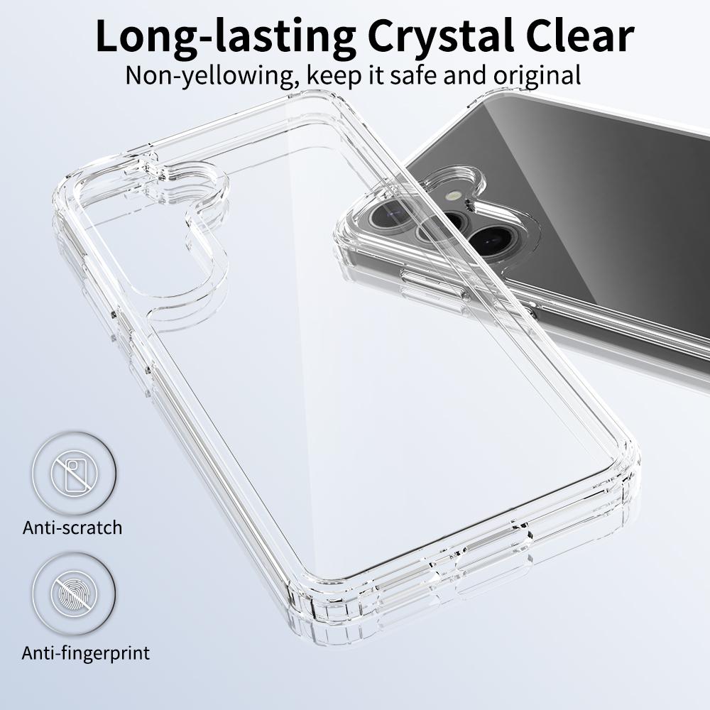 Hybrid Clear Case for Samsung Galaxy S25 Edge S24 Ultra S23 Plus S22 S21 Fe A55 5G A35 A15 A25 2025 Anti Yellowing Transparent Phone Cover Accessories