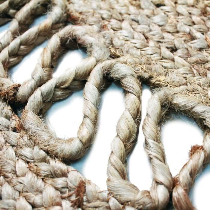 DECO Rug Jute Diam 120 Cm - Wave Lace