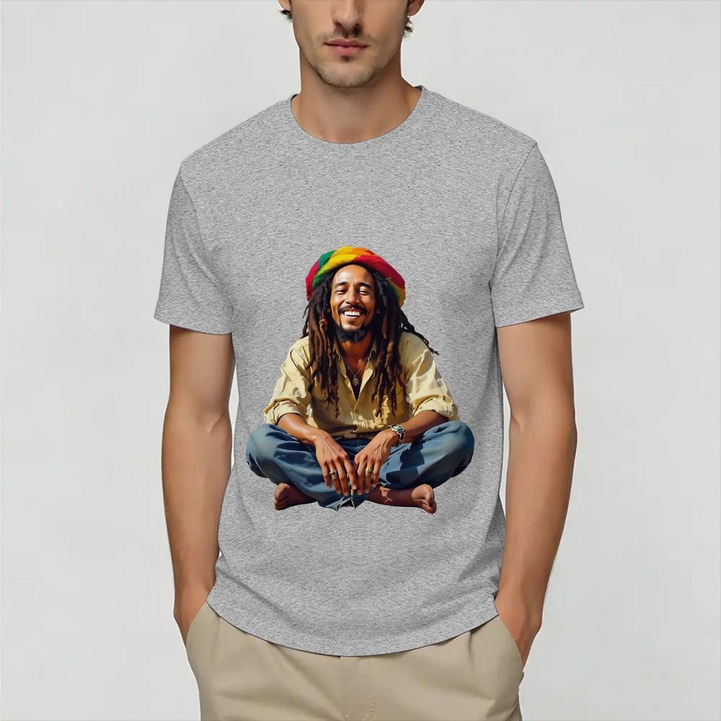 Bob Marleys T Shirt For Unisex Pure Cotton Amazing Tshirts Crew Neck Tees Short Sleeve Clothing Plus Size