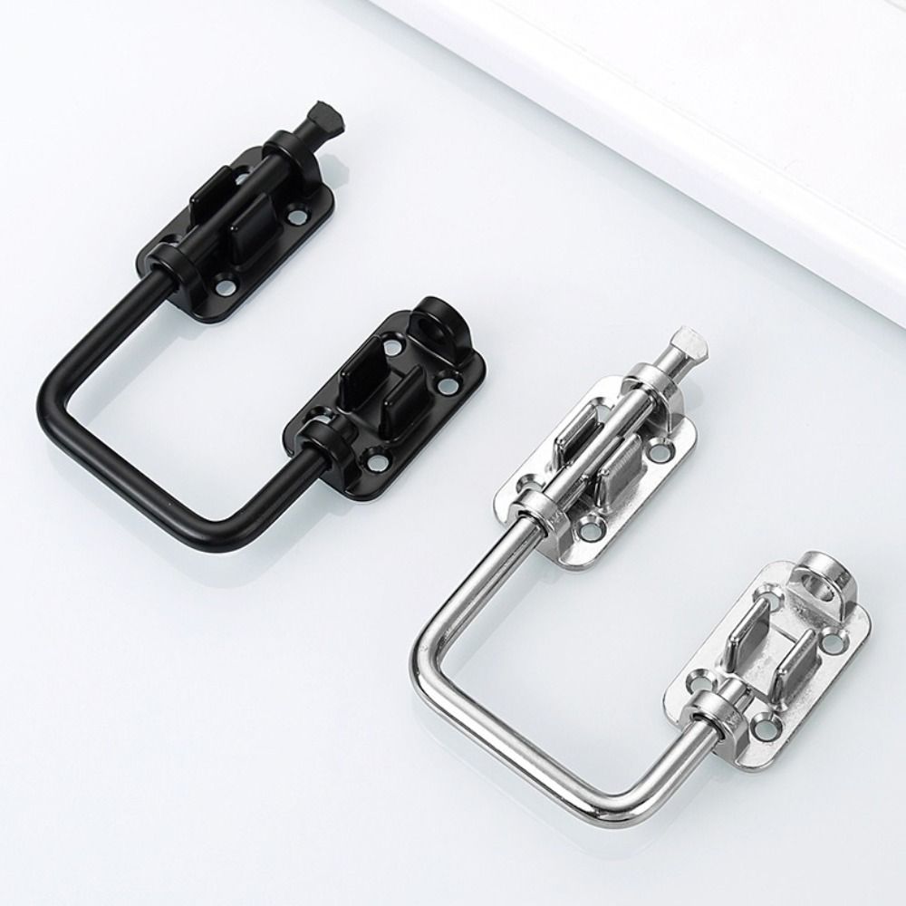 Thickened Gate Latch Non Perforated Door Bolts Hardware Door Buckle  Drawer