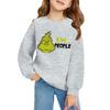 Kids' Long Sleeve Loose Pullover Letter Printed Round Neck Sweatshirt