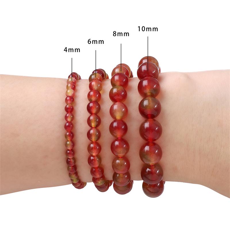 4/6/8/10mm Natural Stone Beads Watermelon Jade Round Loose Spacer Beads For Necklace Bracelet DIY Jewelry Making