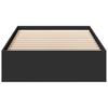 Bed Frame with Drawers Black 75x190 cm Particleboard