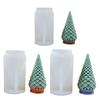 3D Christmas Tree Candle Mold Silicone Mould for Candle Making Handmade Soap Fondant Cake Epoxy Resin Mold DIY Craft