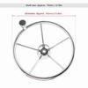 13.5in 5 Spoke Steering Wheel with Knob Stainless Steel Universal Marine Boat Accessories