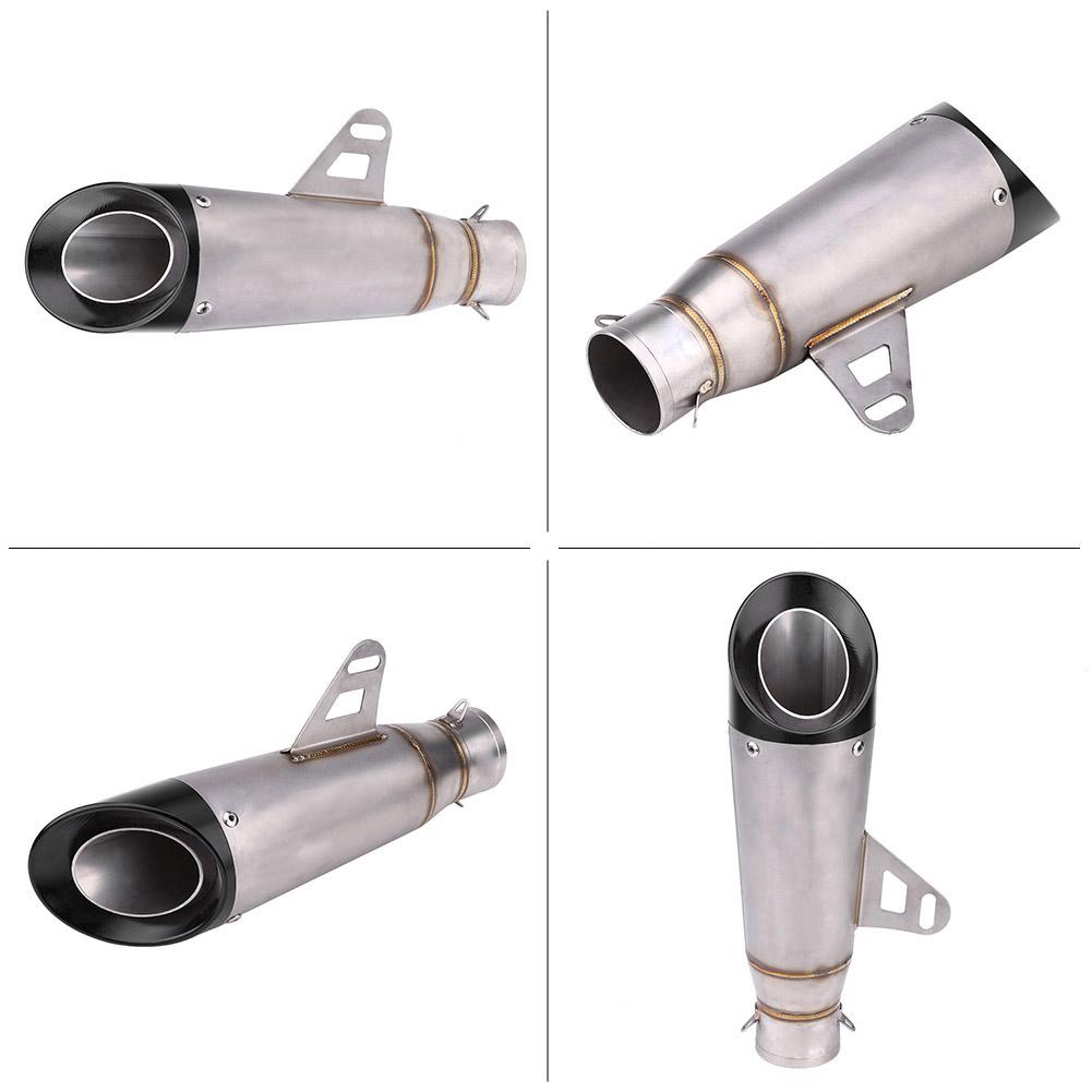 Stainless Steel Universal Motorcycle Exhaust Muffler Tail Pipe Tailpipe Tip Titanium Color