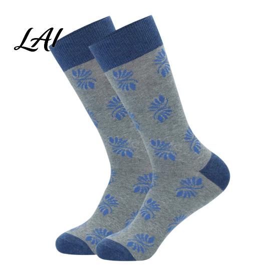 Everyday Cotton Crew Socks Men Argyle Socks Plus Size Colorful Striped Thick Dress Thickened Autumn Winter for Cold Weather Comfortable Non Binding