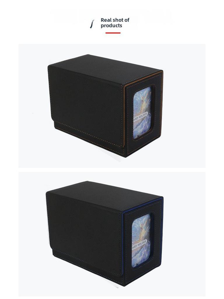 Premium PU Leather Magnetic Card Storage Box for MTG Commander