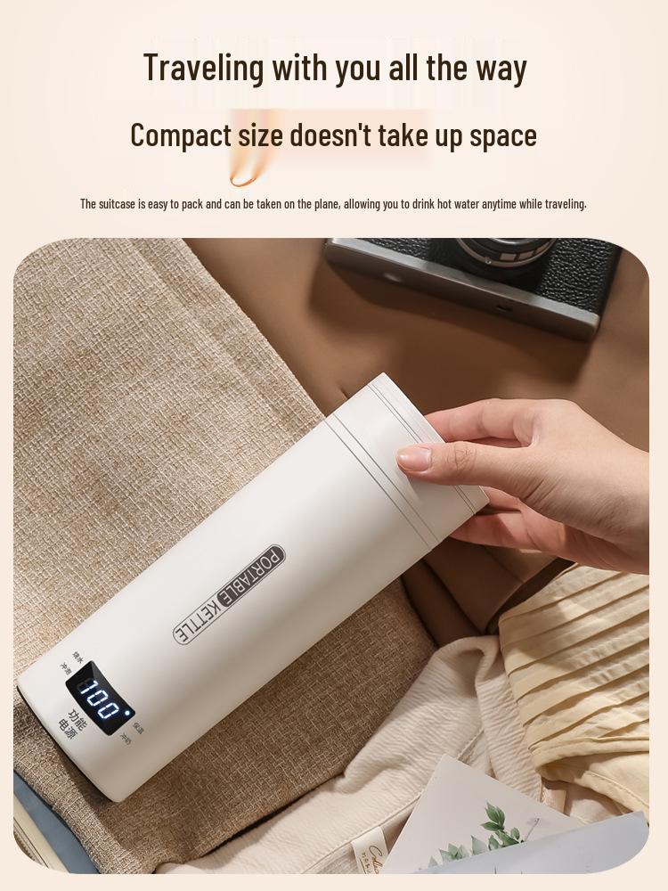 Portable Smart Electric Heating Water Cup - Stainless Steel Travel Thermos for Business and Office Use