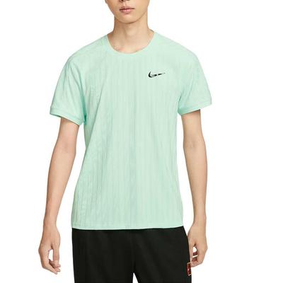 Camiseta de Tenis de Manga Corta con Cuello Redondo Acanalado Dri-FIT ADV Court Slam para Hombre Tops HM6711-353