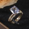 Exquisite and fashionable women's simple temperament multifunctional ring, personalized and creative high-end couple engagement set