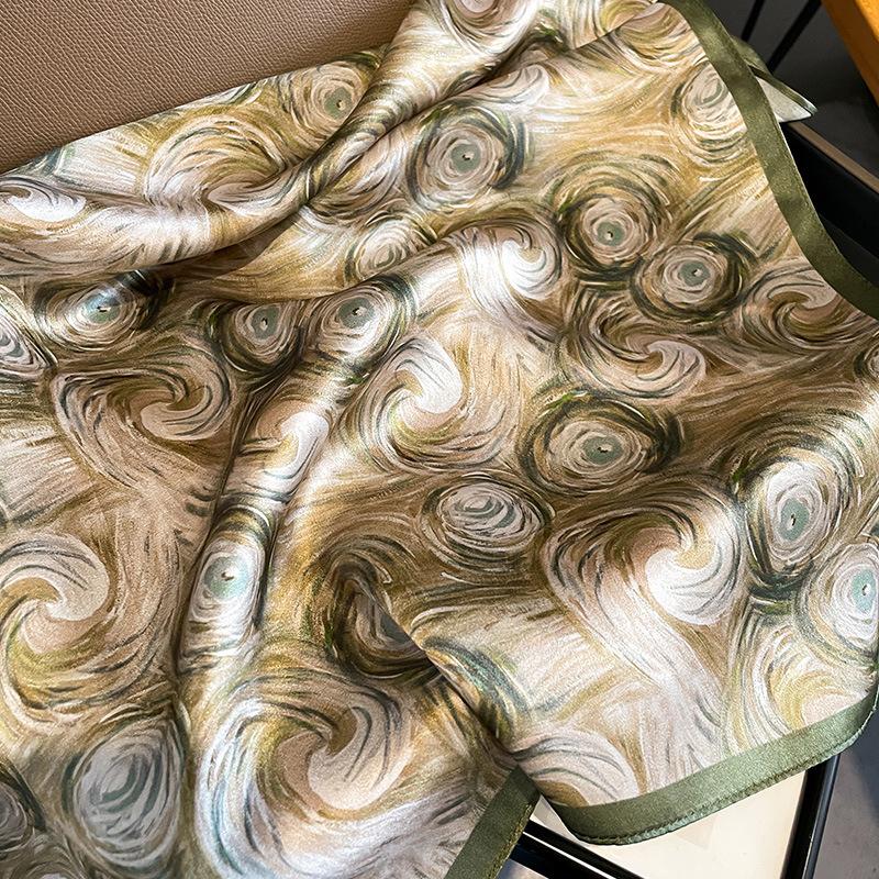 1116 Silk Silk Mulberry Silk Small Silk Scarf Medium Square Scarf Women's Shirt Neck Protection Scarf Professional Decoration Thin Temperament