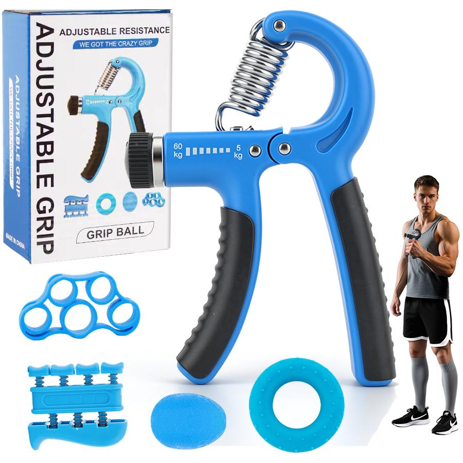 Professional Trainer Hand Gripper Set Crank Handle High Resistance Adjustable Grip Strengthener for Forearm Exercise Improves