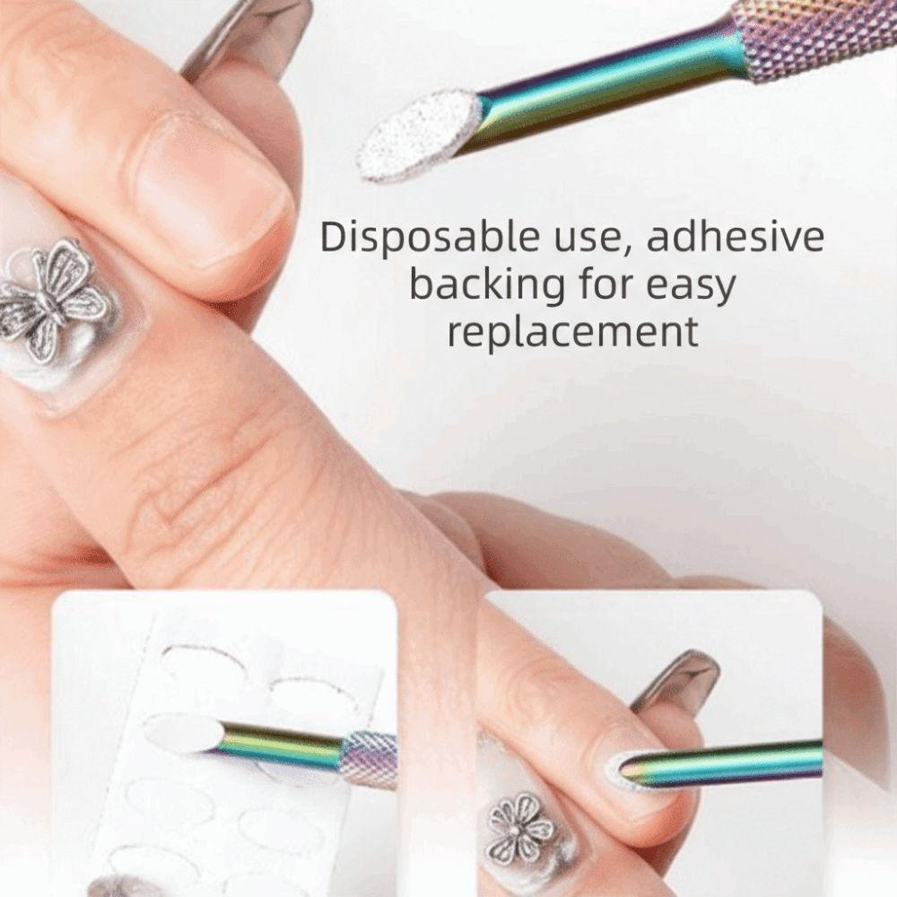 100# 150# 240#, Horse Shoe Pusher Double-Headed Nail Care Tool Cuticle Remover Pedicure
